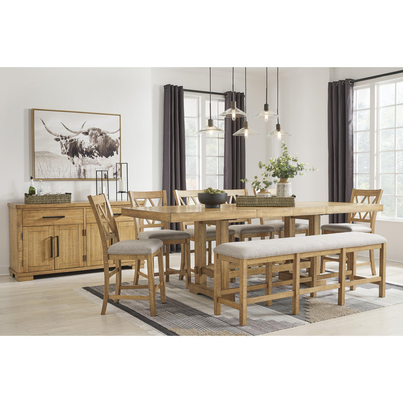 Signature Design by Ashley Havonplane Counter Height Dining Table with Trestle Base D773-32 IMAGE 11