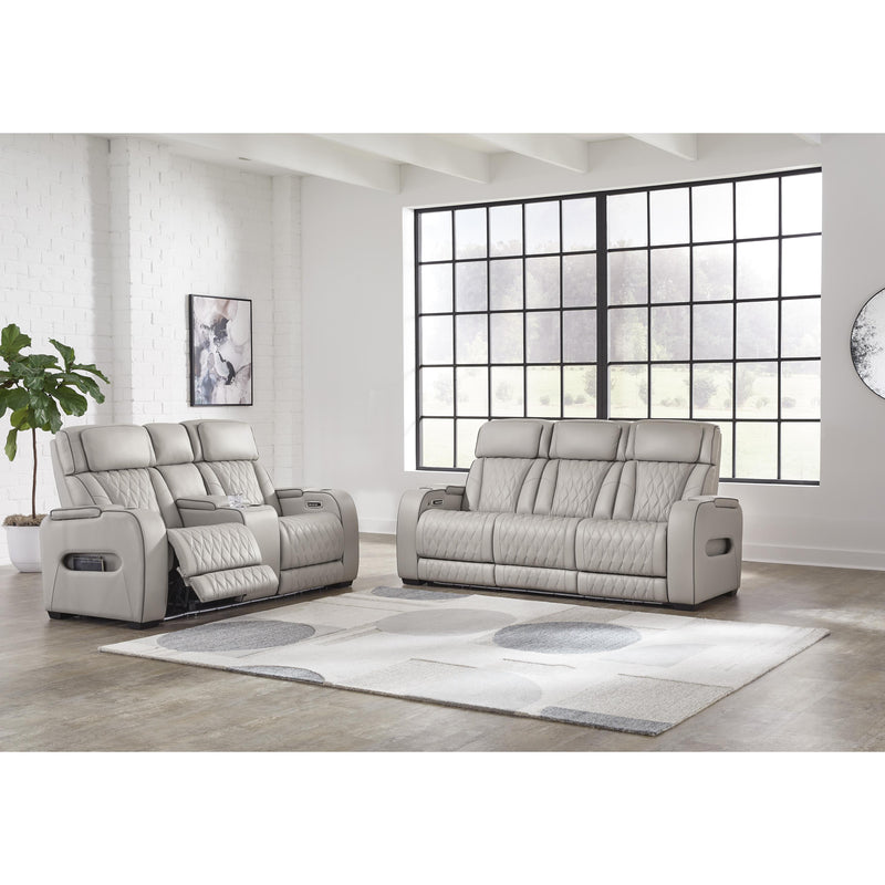 Signature Design by Ashley Boyington Power Reclining Leather Match Loveseat U2710518 IMAGE 13