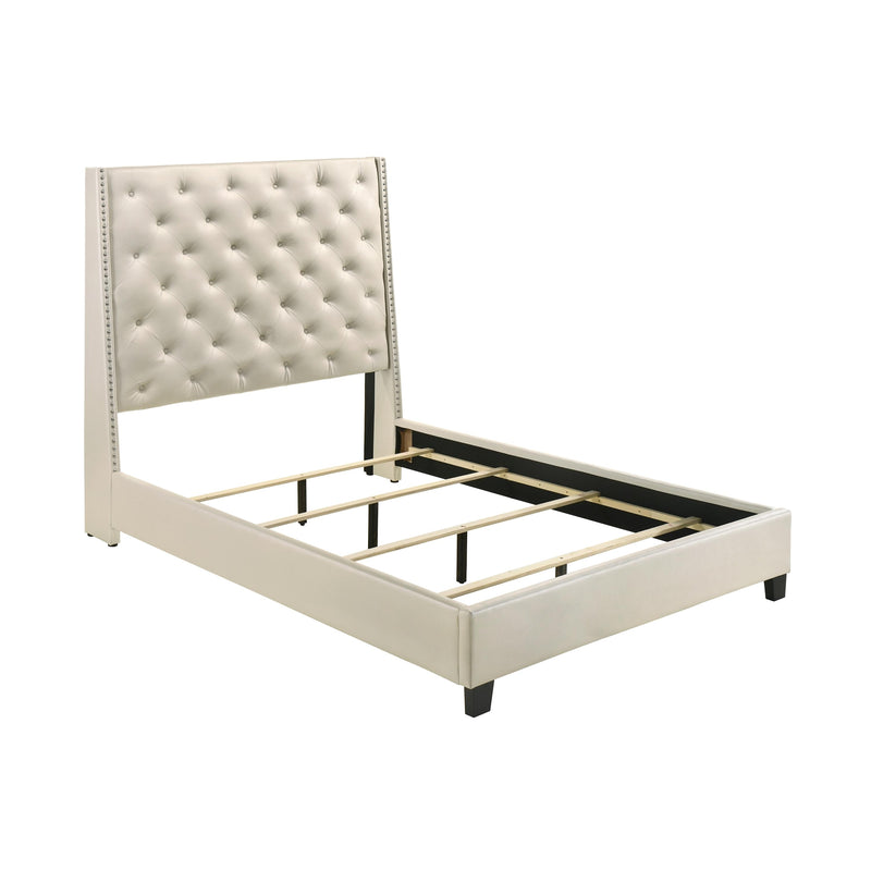 Crown Mark Chantilly Queen Upholstered Platform Bed 5265PL-Q-FRW/5265PL-Q-HB IMAGE 3