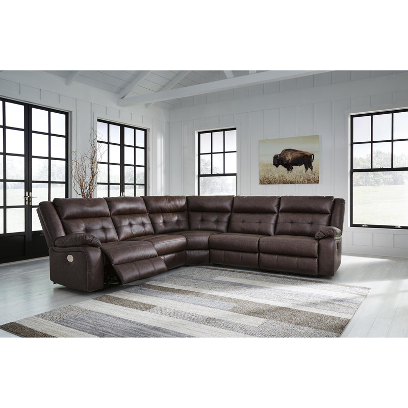 Signature Design by Ashley Punch Up Power Reclining Leather Look 5 pc Sectional 4270258/4270231/4270277/4270246/4270262 IMAGE 3