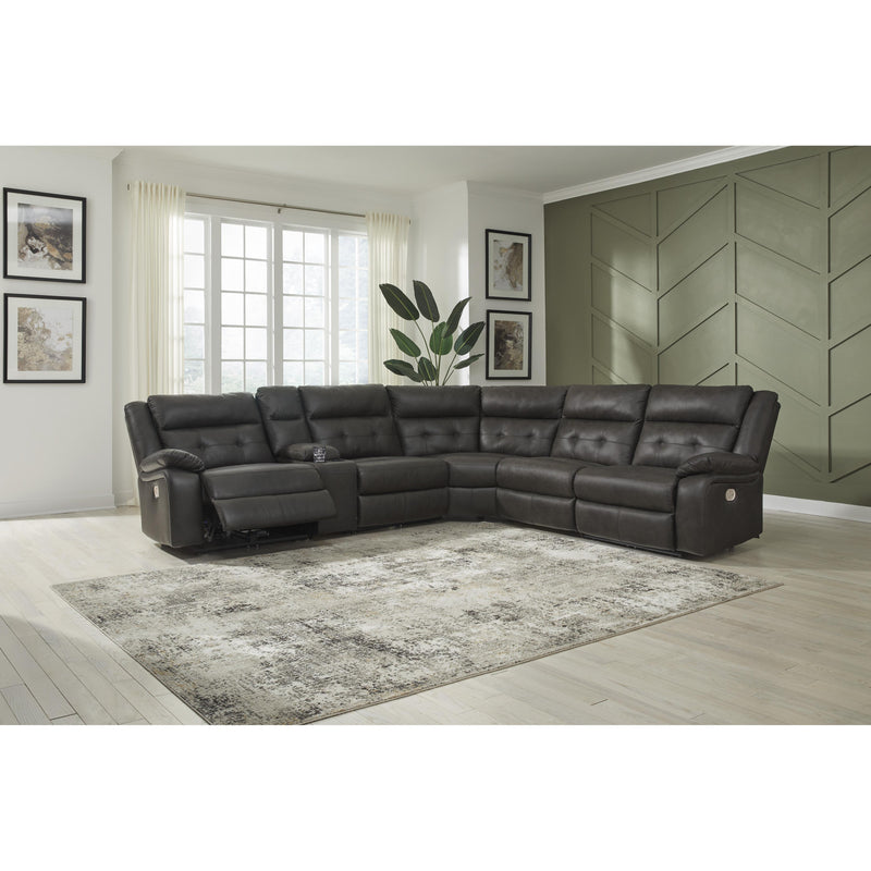 Signature Design by Ashley Mackie Pike Power Reclining Leather Match 6 pc Sectional U4330531/U4330546/U4330557/U4330558/U4330562/U4330577 IMAGE 3