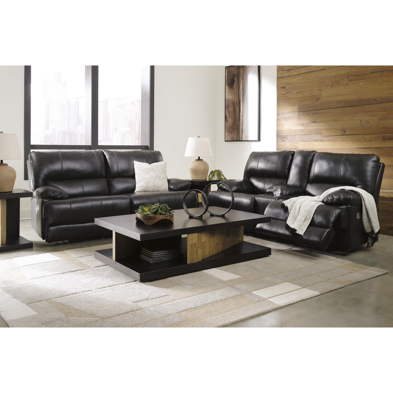 Signature Design by Ashley Mountainous Power Reclining Leather Match Loveseat U6580118 IMAGE 13