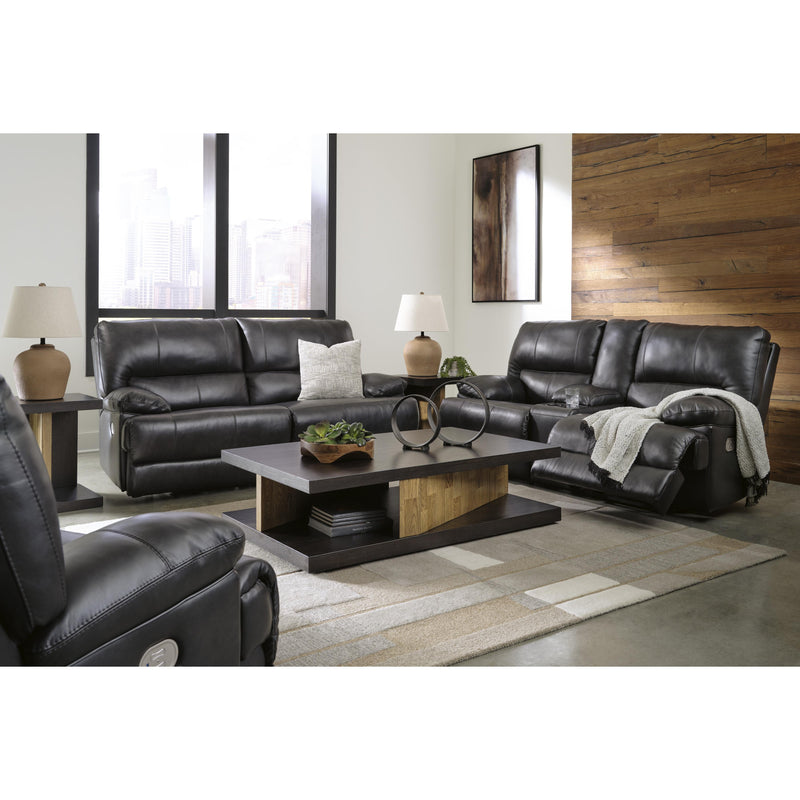 Signature Design by Ashley Mountainous Power Reclining Leather Match Loveseat U6580118 IMAGE 15