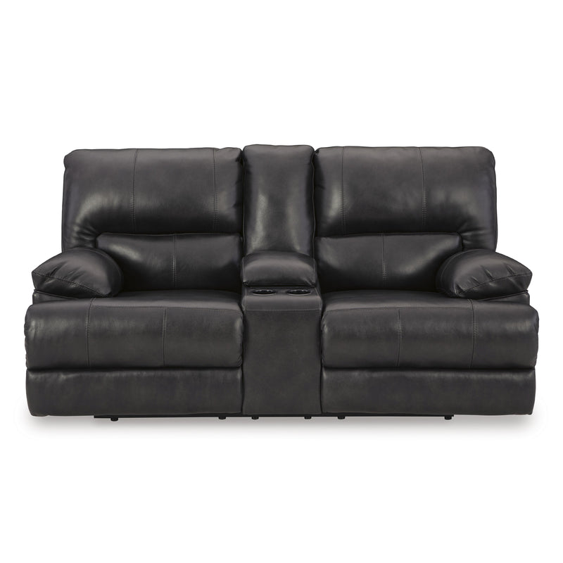 Signature Design by Ashley Mountainous Power Reclining Leather Match Loveseat U6580118 IMAGE 3