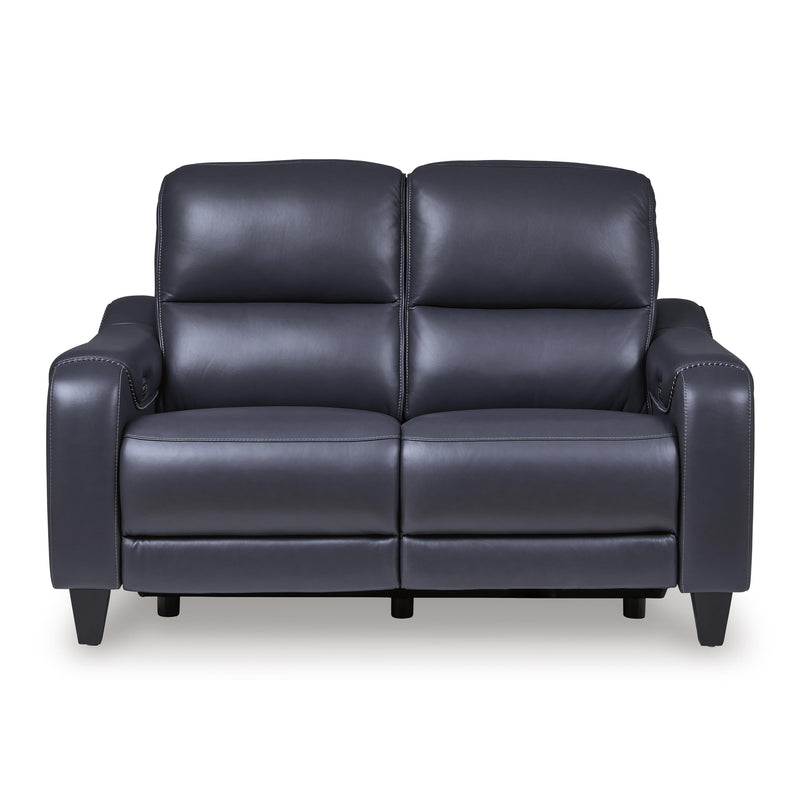 Signature Design by Ashley Mercomatic Power Reclining Leather Match Loveseat U7531114 IMAGE 3