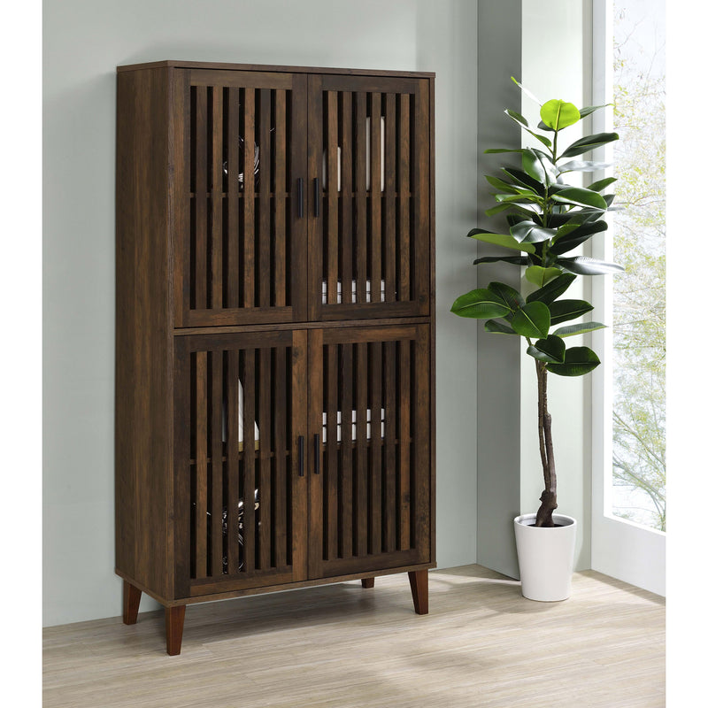 Coaster Furniture Elouise 950335 4-Door Engineered Wood Tall Accent Cabinet - Dark Pine IMAGE 2