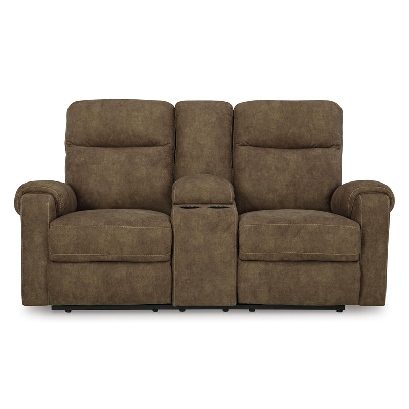 Signature Design by Ashley Edenwold Reclining Leather Look Loveseat with Console 1380594 IMAGE 3