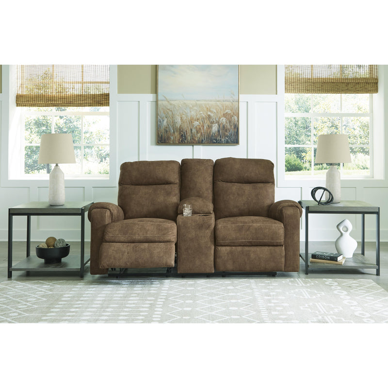 Signature Design by Ashley Edenwold Reclining Leather Look Loveseat with Console 1380594 IMAGE 7