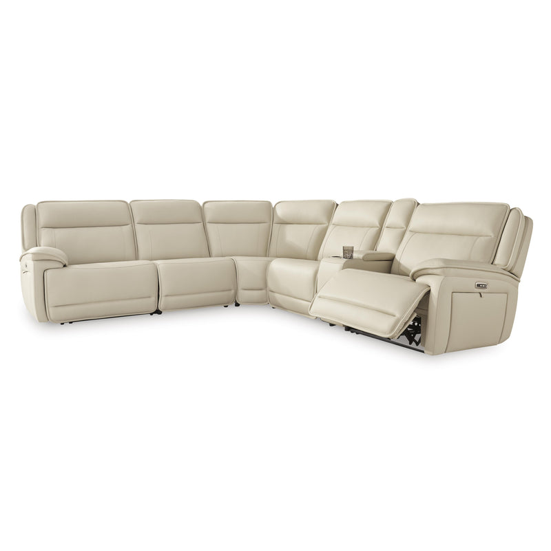 Signature Design by Ashley Double Deal Power Reclining Leather Match 6 pc Sectional U1300158/U1300131/U1300177/U1300146/U1300157/U1300162 IMAGE 1