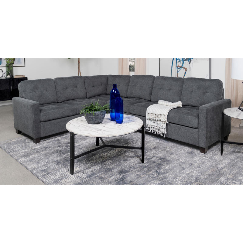 Coaster Furniture Georgina Fabric 4 pc Sectional 551701-SET IMAGE 2