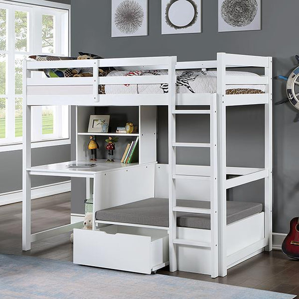 Furniture of America Kids Beds Bunk Bed CM-BK828WH-BED IMAGE 1