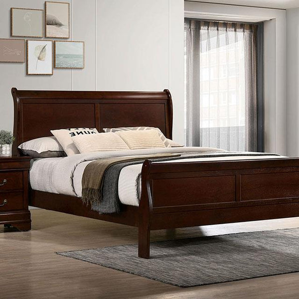 Furniture of America Louis Philippe Twin Sleigh Bed FM7866CH-T-BED IMAGE 1