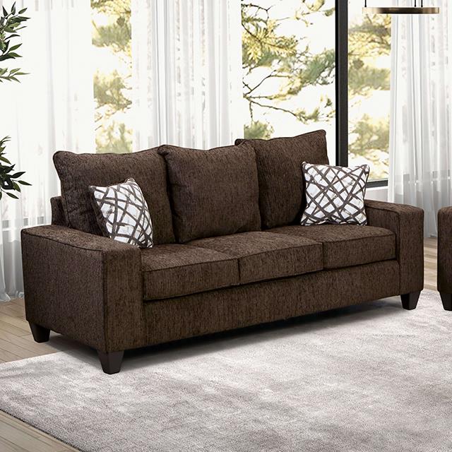 Furniture of America West Acton Stationary Fabric Sofa SM7330-SF IMAGE 1