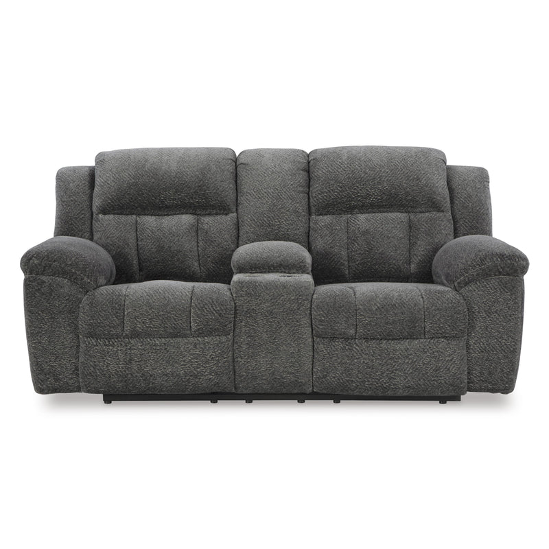 Signature Design by Ashley Frohn Reclining Fabric Loveseat with Console 3740694 IMAGE 3