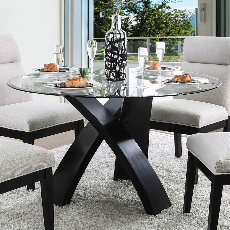 Furniture of America Round Jasmin Dining Table CM3393RT-TABLE IMAGE 1